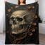 Jeté en flanelle Skull With Vines-133659062