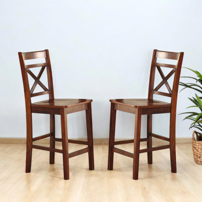 Gullo Cherry Counter Height Chairs (Set-2)