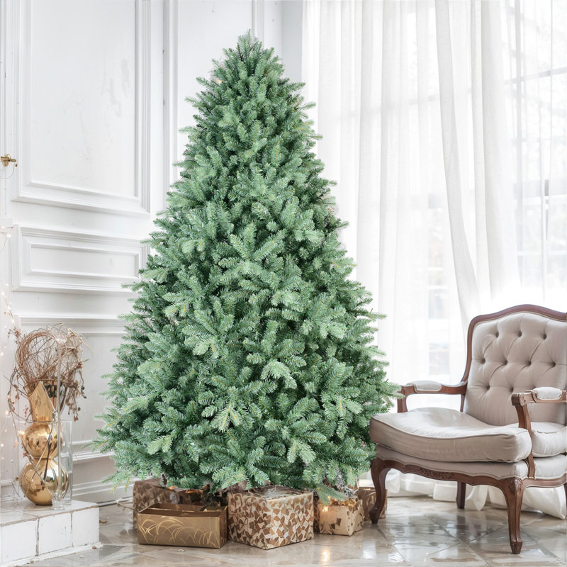 Arbre de Noël 5 pi teinté bleu-vert, Ne s’applique pas, 5', Non pré-éclairé