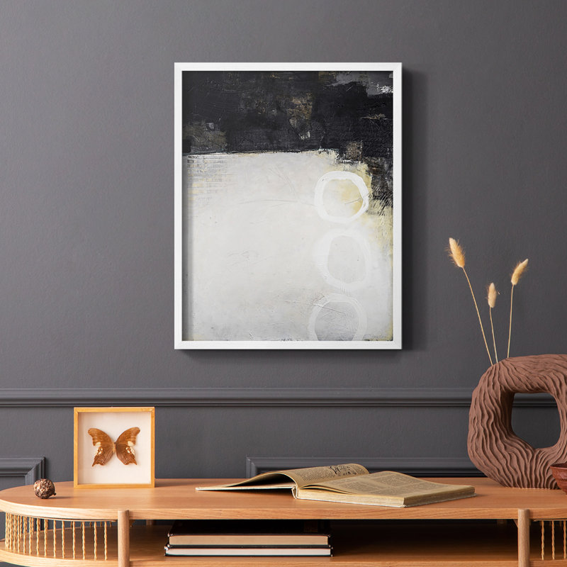 Reproduction encadrée sous la surface - bois massif, Blanc, H 14 po x l 11 po