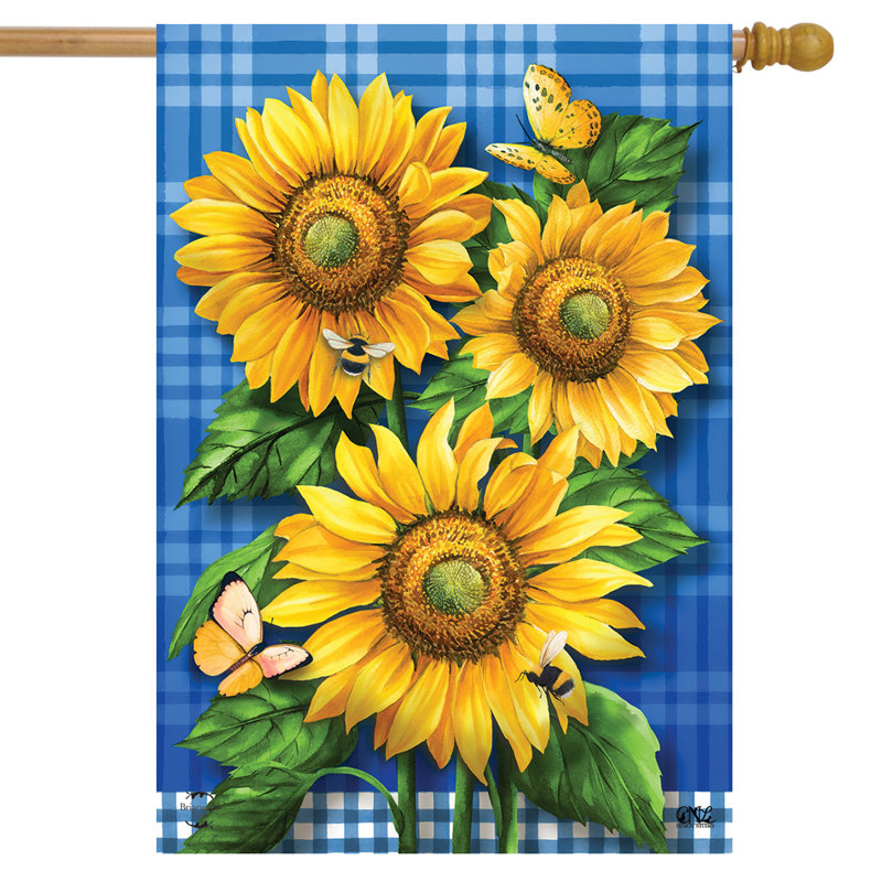 Drapeau bleu des tournesols