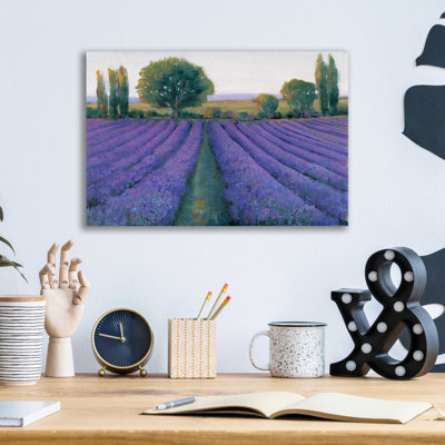 «Lavender Field II» par Tim O'Toole, art mural en verre acrylique