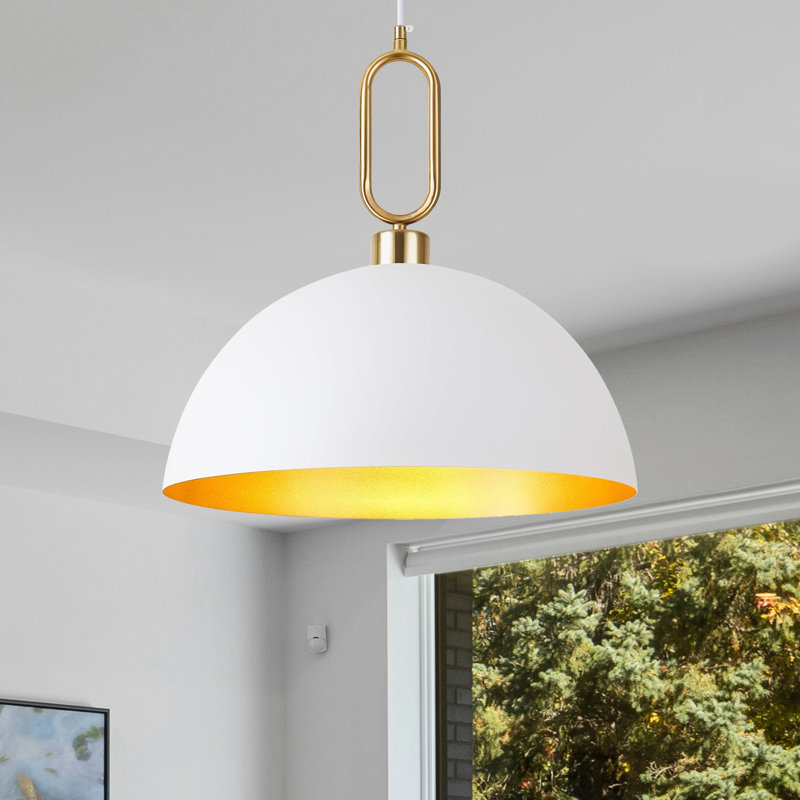 Pineiro Farmhouse Vintage Pendant Lighting and Gold Pendant Light Fixtures Large Dome Chandelier for Kitchen Island, Hallway, Dining Room, Bedroom