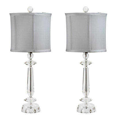 Rodrigez 25.5" Clear Crystal Table Lamp Set
