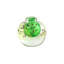Nancy European Art Glass Vase Green