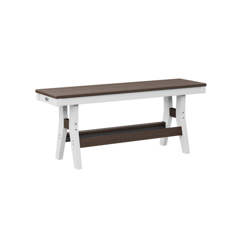 Berlin Gardens Harbor Bench, 18" H x 44" W x 12.5" D, Brazilian Walnut/White
