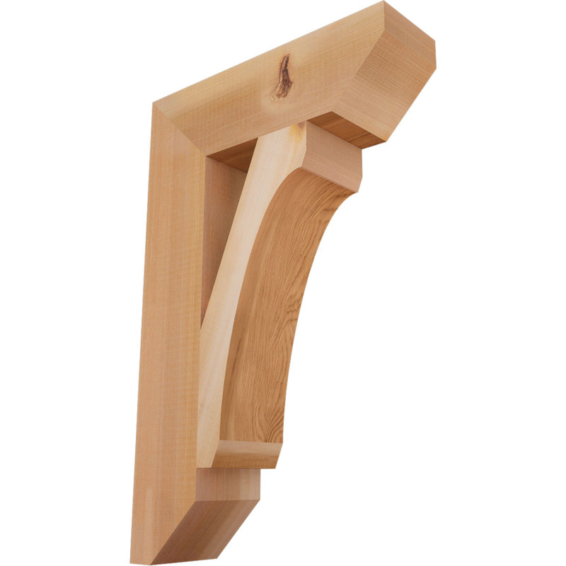Support en bois / corbeau, Cèdre rouge de l'Ouest (lisse), H 22 po x l 3,5 po x P 14 po