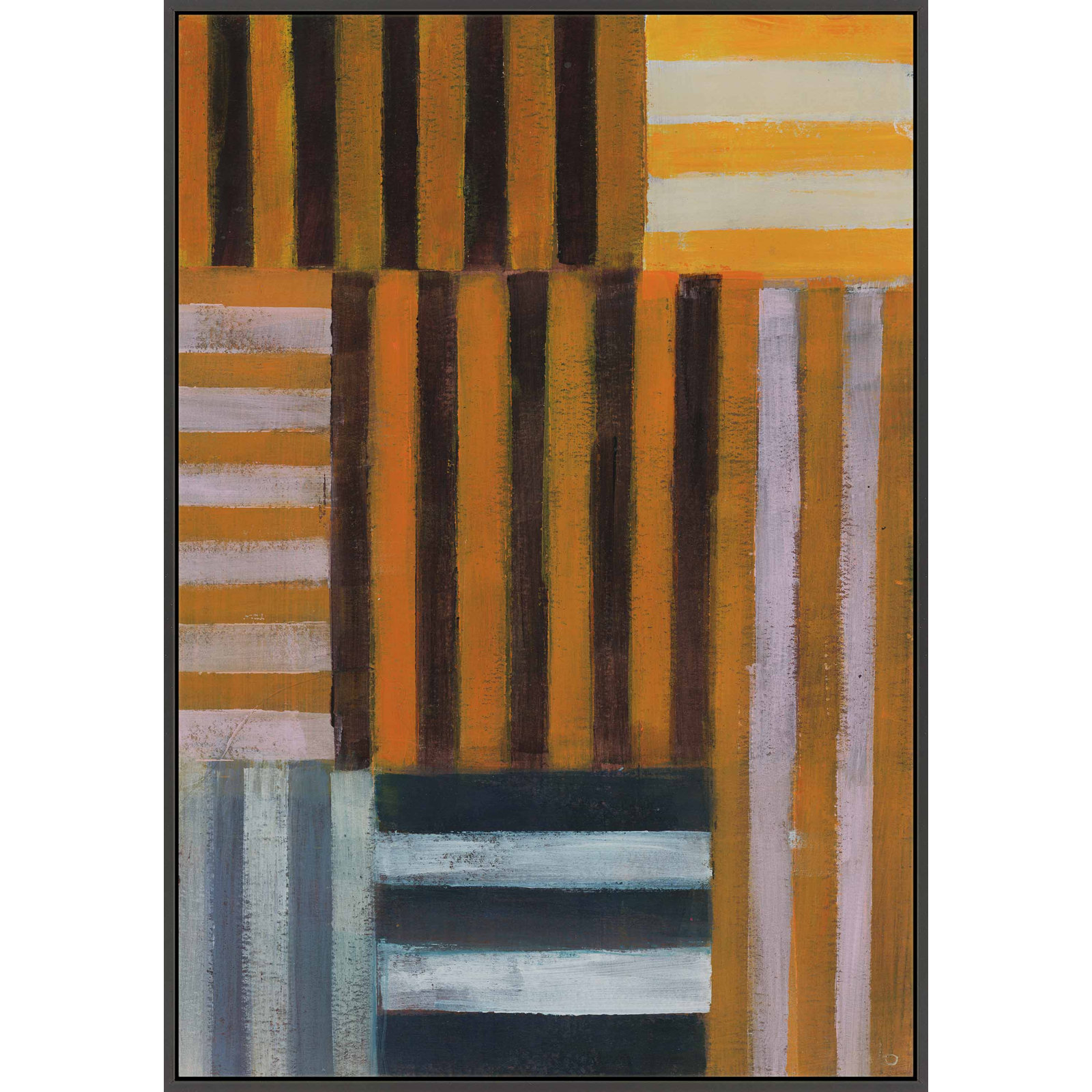 Back-and-Forth 1 Print by Anne-Marie Olczak, Black, 30" H x 24" W, Framed Print Canvas without Mat