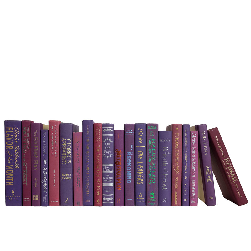 Decorative Books - Berry Books - Purple Books By The Foot