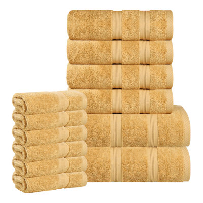  Ensemble de serviettes en coton 12 pièces Smart Quick-Dry Zero Twist