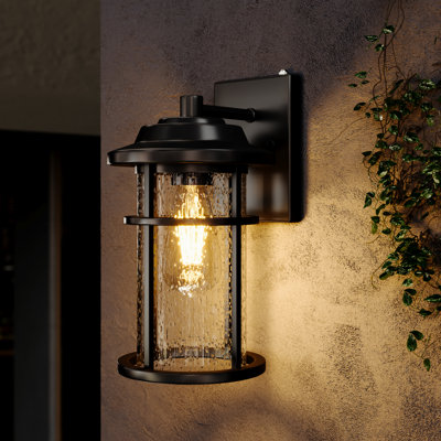 Schlesinger 1-Light Metal Wall Light With Dusk to Dawn