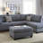 3-Pcs Sectional Sofa Cushion Sofa Chaise Ottoman Reversible Couch Pillows (Sectional)-1277025057