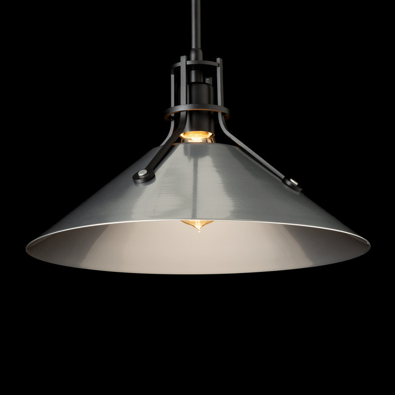 Henry 1 - Light Single Cone Pendant, 56.3'' H X 14.4'' W X 14.4'' D, Sterling, Sterling