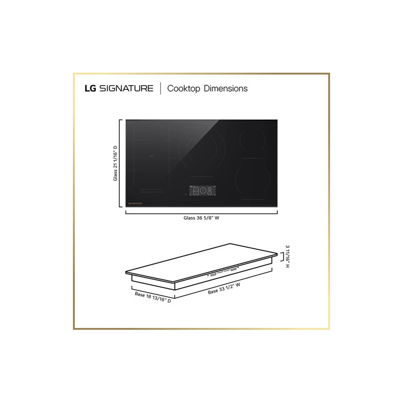 LG Signature 36.63 in. W Induction Cooktop