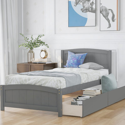 Platform Bed With Two Drawers