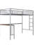 Lit mezzanine simple en métal avec bureau d'étude ergonomique et rails-938115673