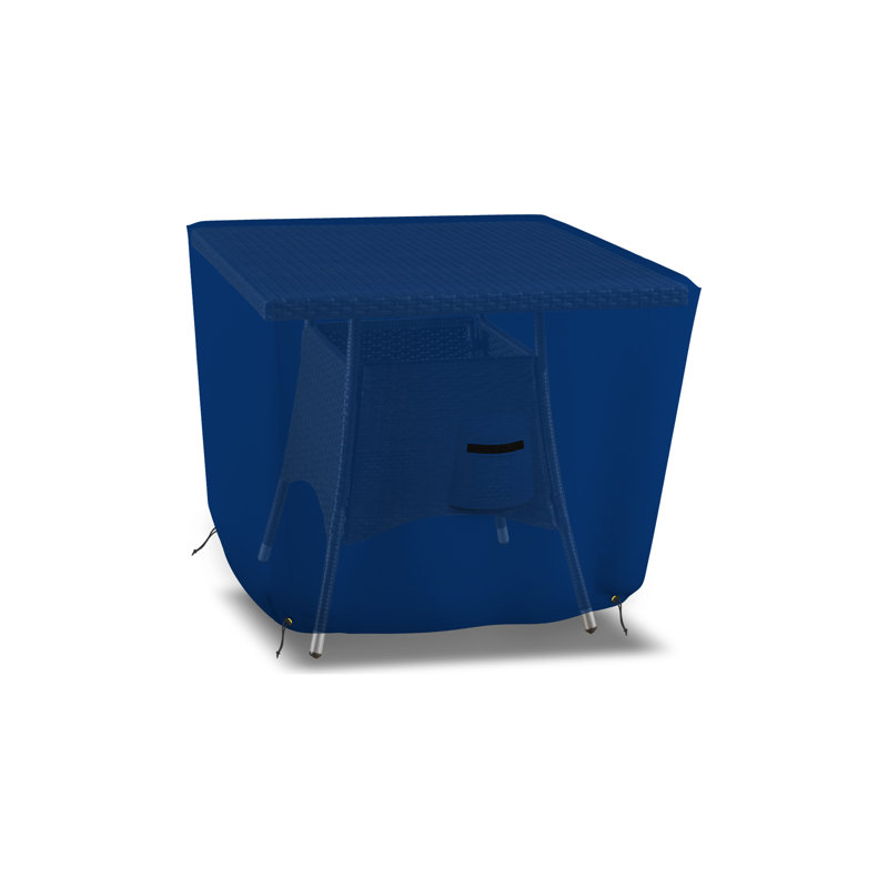 Outdoor Patio Table Cover, 73.7cm H x 116.8cm W x 116.8cm D, Blue