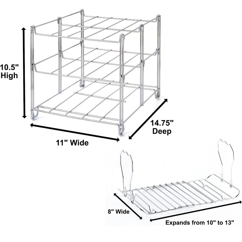 Grille de four pliable à 3 niveaux