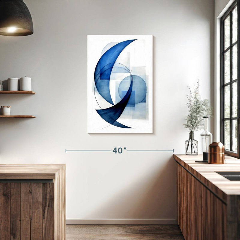 Avery Dynamic Blue Circles II, 36" H x 24" W