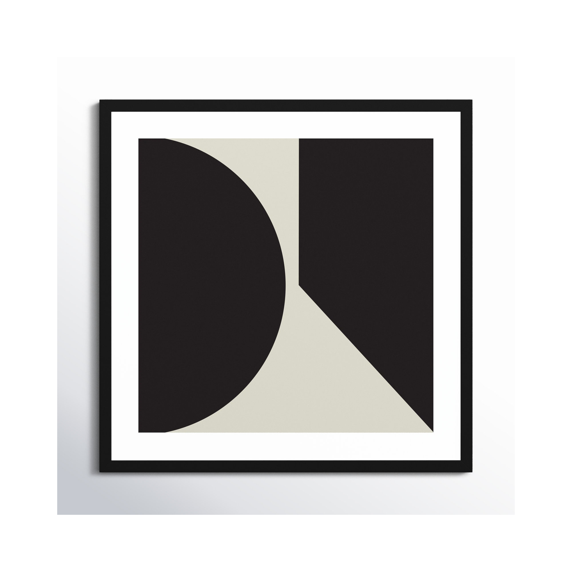 Minimal Max Mod II by The Creative Bunch Studio, Black Framed, 25.25" H x 25.25" W x 0.8" D