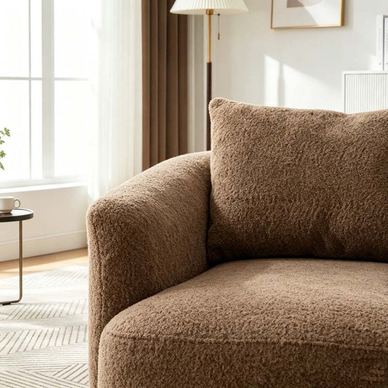 Canapé pivotant à 360 °, chaise d'appoint 38,2 po, Marron foncé