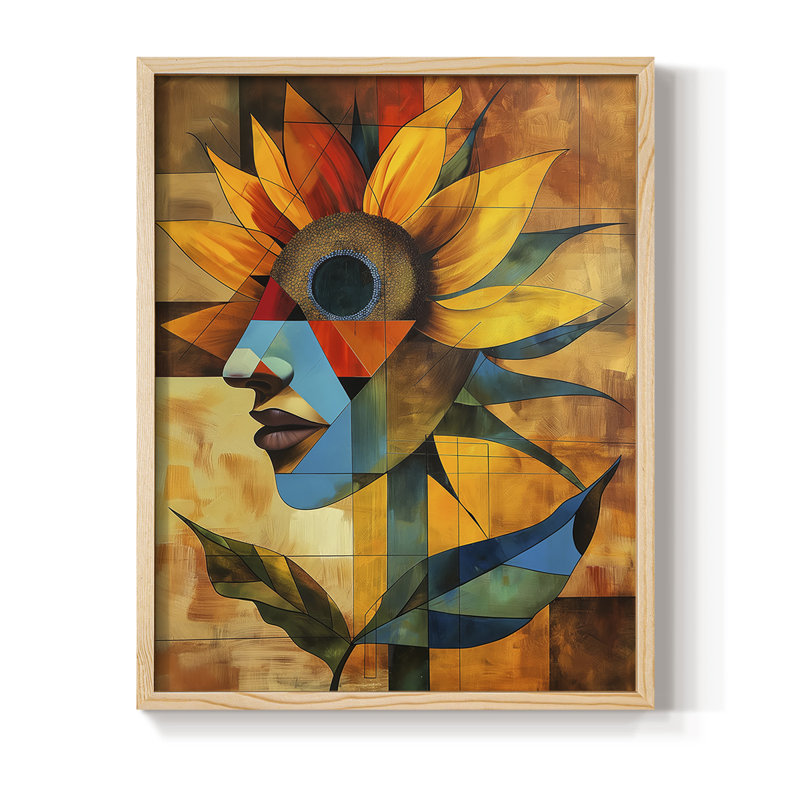 «FLORAL Series CDLxxxvii», reproduction encadrée - bois massif, H 15 po x l 12 po