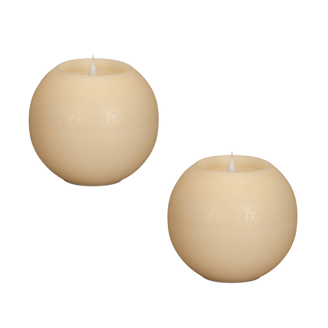 Unscented Flameless Pillar Candle (Set of 2) Melrose International