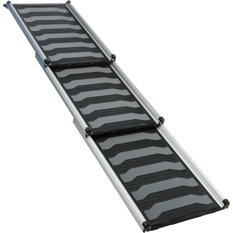 Heavy Duty 69" Telescoping Aluminum Pet Ramp with Rubber Treads