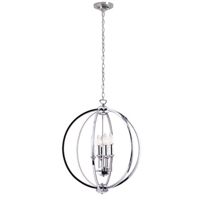 Karland 6 Light Candle Style Globe Chandelier