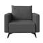 Lapathos Modern Leather Accent Chair, Upholstered Armchair with Steel Legs, 350 lb Capacity Single Seater Sofa for Living Room, Office-480873142