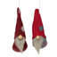 Ensemble de 2 ornements de Noël gnomes de Noël gris et bourgogne 4,5 po