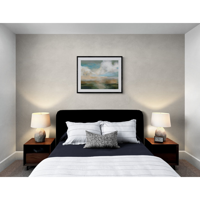 Cloudy Pastures Print by Lisa Daniels, Black Framed Paper, 24" H x 30" W