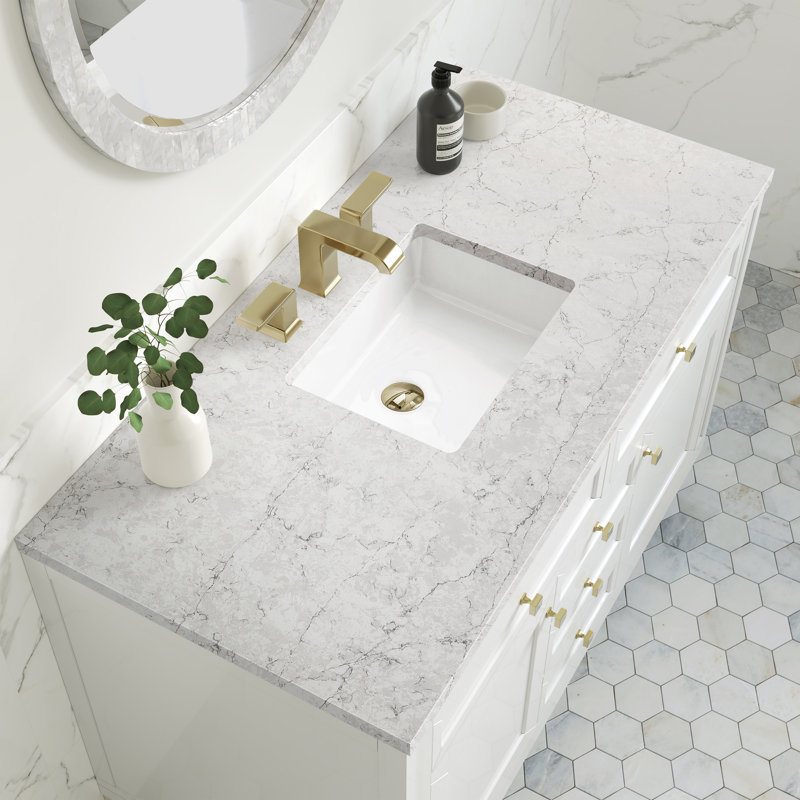 Chicago 48'' W Single Vanity, Eternal Jasmine Pearl, Glossy White