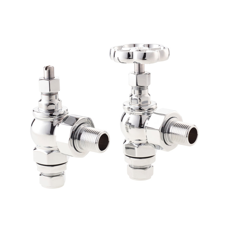 UK-16 Chrome Industrial Radiator Valve, Chrome