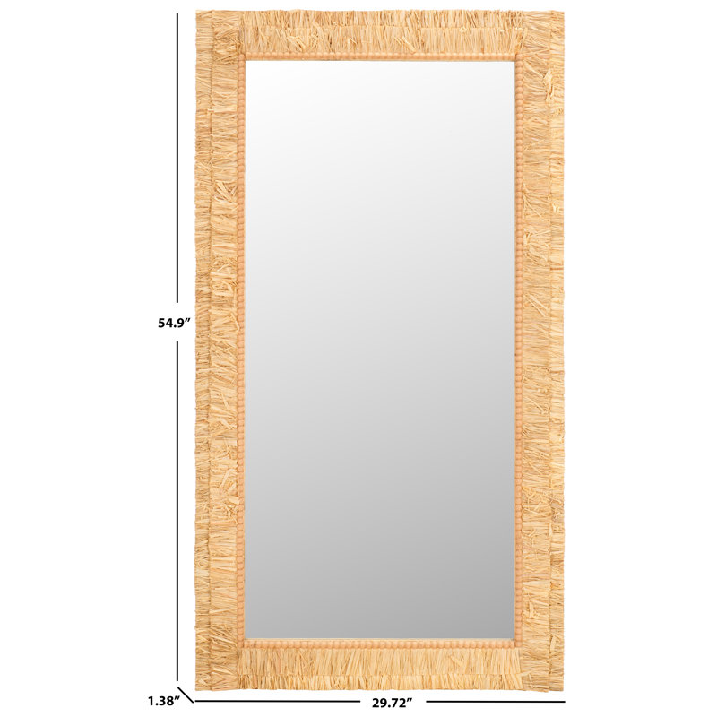Erjeta Rectangle Wall Mirror, Natural