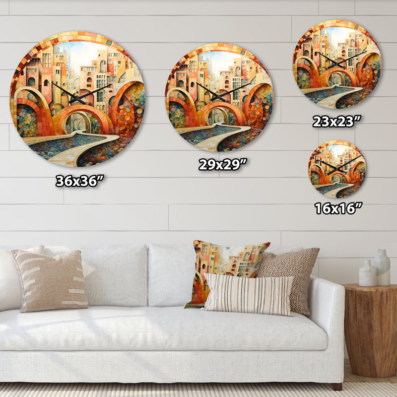 Horloge murale Orange Bridge, Grand