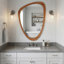 Miroir décoratif 24 "x 36" en bois massif irrégulier, pour chambre à coucher, salle de bain, salon, entrée-596967856-596967870