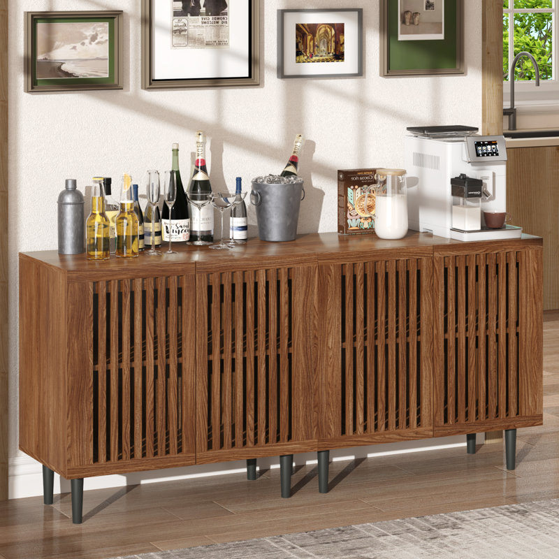 Hessle 4-Door Storage Cabinet with Adjustable Shelves, Sideboard with Large Storage Space for Kitchen, Dining Room, Living Room