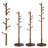 7-Hook Coat Rack Stand, Adjustable Height (3 Levels) For Entryway, Holds Coats, Hats, Bags & Purses, Freestanding Hall Tree Organizer（Dark Walnut）-701135203