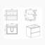 Armoire murale SANS lavabo, avec deux tiroirs-105549751
