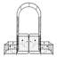 Arche de jardin en métal de 79,5 po de largeur x 86,6 po de hauteur avec double barrière et supports à fleurs latéraux - Treillis en acier galvanisé résistant à la rouille pour plantes grimpantes