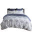 Literie en coton très grand / très grand - housse de couette et taies décoratives bleu marine géométrique, lavable à la machine, conception luxueuse, literie, fermeture à boutons-118740106-118740109