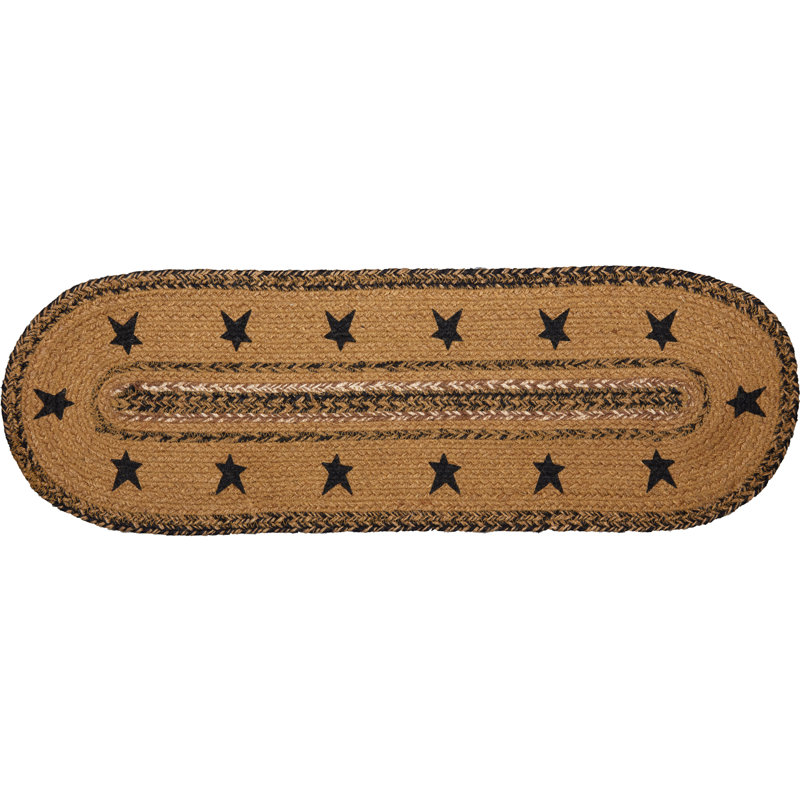 Tapis d'escalier brun clair Kettle Grove, Ovale 9 po x 2 pi 3 po