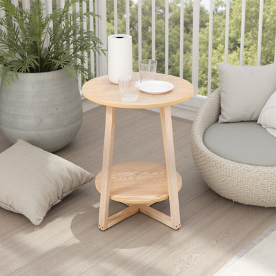 Tray Top Cross Legs End Table