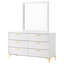Commode 6 tiroirs avec miroir James White (comprend la commode seulement et non le miroir)