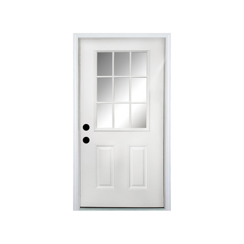 Porte d'entrée en fibre de verre 36 x 80 avec moulure de brique, Oui