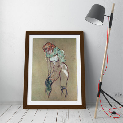 Attractive Woman Stockings - Single Picture Frame Print on Canvas