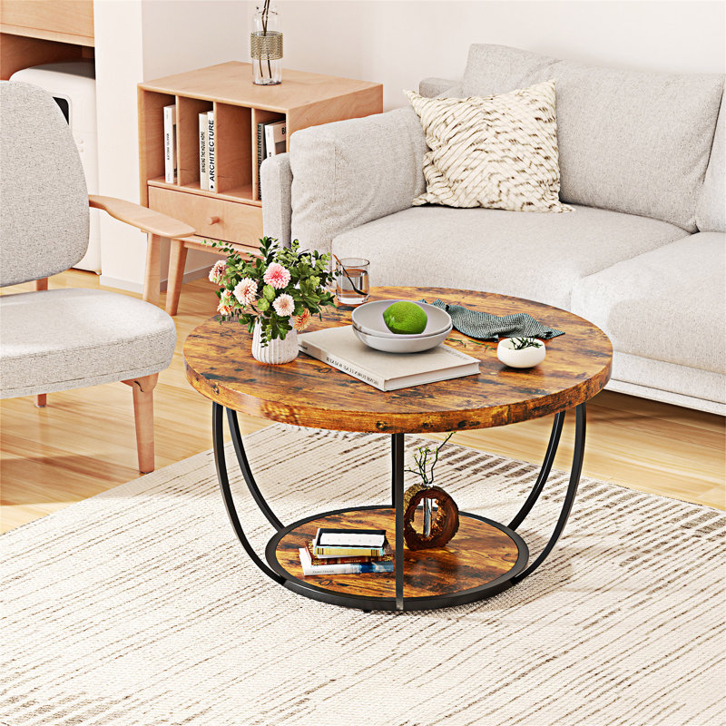 Round Coffee Table with Storage
