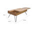 Table basse à quatre pieds avec plateau relevable et rangement