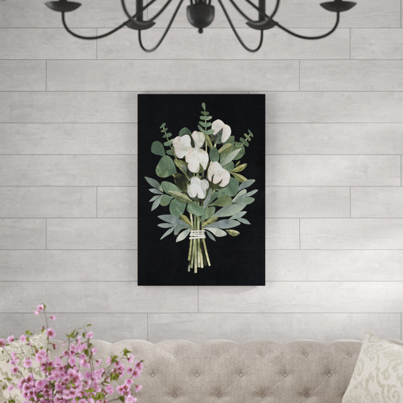 «Cut Paper Bouquet I» par Victoria Borges - reproduction d'art sur toile, H 36 po x l 24 po